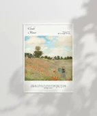 Çerçevesiz Poster Claude Monet Gelincik Tarlası thumbnail 6