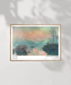 Çerçevesiz Poster Claude Monet Lavacourt'ta Seine Nehri'nde Gün Batımı thumbnail 7