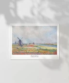Çerçevesiz Poster Claude Monet Hadue Yakınlarında Lale bahçeleri thumbnail 6