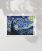 Çerçevesiz Poster Vincent Van Gogh Yıldızlı Geceler thumbnail 6
