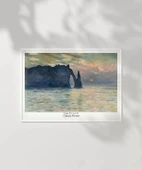 Çerçevesiz Poster Claude Monet Uçurum, Erretat, Gün Batımı thumbnail 6