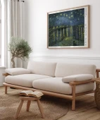 Çerçevesiz Poster Vincent Van Gogh Rhone'da Yıldızlı Geceler thumbnail 3