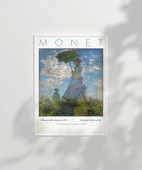 Çerçevesiz Poster Claude Monet Şemsiyeli Kadın thumbnail 6