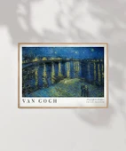 Çerçevesiz Poster Vincent Van Gogh Ren Nehri’nde Yıldızlı Bir Gece thumbnail 7