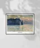 Çerçevesiz Poster Claude Monet Uçurum, Erretat, Gün Batımı thumbnail 2