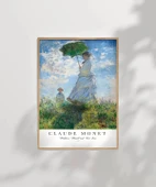 Çerçevesiz Poster Claude Monet Şemsiyeli Kadın (2) thumbnail 7