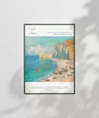Çerçevesiz Poster Claude Monet Etretat Kumsalı thumbnail 2