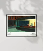 Çerçevesiz Poster Edward Hopper Nighthawks thumbnail 2