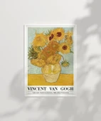 Çerçevesiz Poster Vincent Van Gogh On İki Ayçiçekli Vazo thumbnail 6