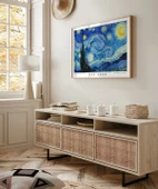 Çerçevesiz Poster Vincent Van Gogh Yıldızlı Gece thumbnail 4