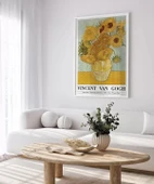 Çerçevesiz Poster Vincent Van Gogh On İki Ayçiçekli Vazo thumbnail 4