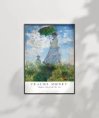 Çerçevesiz Poster Claude Monet Şemsiyeli Kadın (2) thumbnail 2