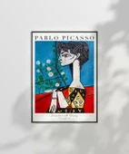 Çerçevesiz Poster Pablo Picasso Jacqueline with Flowers thumbnail 2