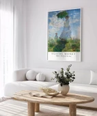 Çerçevesiz Poster Claude Monet Şemsiyeli Kadın (2) thumbnail 3