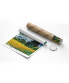 Vincent Van Gog Eygalières Yakınlarında, Haut Galline'de Servi Ağaçlı Buğday Çerçevesiz Poster Tarlası thumbnail 8