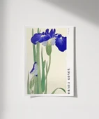 Çerçevesiz Poster Ohara Koson Mavi Irisler thumbnail 1