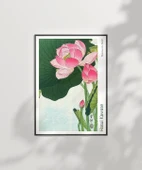 Çerçevesiz Poster Ohara Koson Çiçek Açan Lotus Çiçekleri 2 thumbnail 2