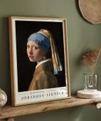 Çerçevesiz Poster Johannes Vermeer İnci Küpeli Kız - 4
