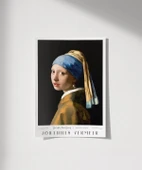 Çerçevesiz Poster Johannes Vermeer İnci Küpeli Kız - 1