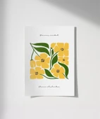 Çerçevesiz Poster Sarı Çiçek Deseni thumbnail 1