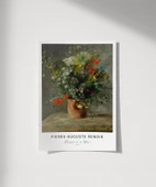 Çerçevesiz Poster Pierre Auguste Renoir Vazoda Çiçekler thumbnail 1