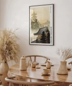 Çerçevesiz Poster Ohara Koson Pagoda ve Gökkuşağı thumbnail 3