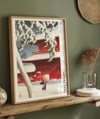 Çerçevesiz Poster Hasui Kawase Shiba Zojoji Tapınağı thumbnail 4