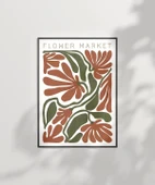 Çerçevesiz Poster Art Nouveau Esintili Çiçekler thumbnail 7