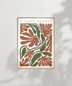 Çerçevesiz Poster Art Nouveau Esintili Çiçekler thumbnail 8