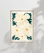 Çerçevesiz Poster Pastel Beyaz Çiçekler thumbnail 8