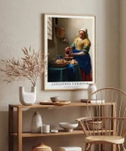 Çerçevesiz Poster Johannes Vermeer Süt Boşaltan Kadın - 5