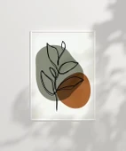 Çerçevesiz Poster Çizgisel Bitki No 3 thumbnail 3