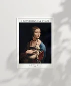 Çerçevesiz Poster Leonardo Da Vinci Kakımlı Kadın thumbnail 7