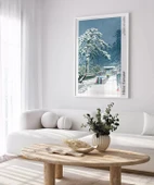 Çerçevesiz Poster Hasui Kawase Ikegami'deki Honmonji Tapınağı thumbnail 3