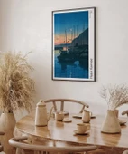 Çerçevesiz Poster Hasui Kawase Beppu'da Şafak 2 thumbnail 5