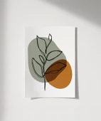 Çerçevesiz Poster Çizgisel Bitki No 3 thumbnail 1
