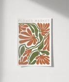 Çerçevesiz Poster Art Nouveau Esintili Çiçekler thumbnail 1