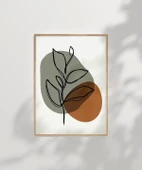 Çerçevesiz Poster Çizgisel Bitki No 3 thumbnail 8