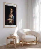 Çerçevesiz Poster Leonardo Da Vinci Kakımlı Kadın thumbnail 3