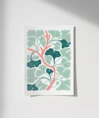 Çerçevesiz Poster Ginkgo Ağacı Deseni thumbnail 1
