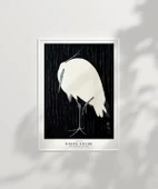Çerçevesiz Poster Ohara Koson Yağmurda Ak Balıkçıl thumbnail 7