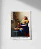 Çerçevesiz Poster Johannes Vermeer Süt Boşaltan Kadın - 1