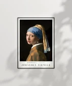 Çerçevesiz Poster Johannes Vermeer İnci Küpeli Kız - 6