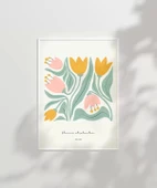 Çerçevesiz Poster Yumuşak Renkler Zarif Çiçekler thumbnail 3