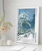 Çerçevesiz Poster Hasui Kawase Ikegami'deki Honmonji Tapınağı thumbnail 5