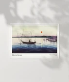 Çerçevesiz Poster Ohara Koson Tekneler ve Batan Güneş thumbnail 7