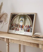 Çerçevesiz Poster Raffaello Sanzio Atina Okulu - 4