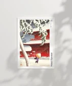Çerçevesiz Poster Hasui Kawase Shiba Zojoji Tapınağı thumbnail 7
