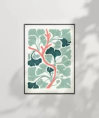 Çerçevesiz Poster Ginkgo Ağacı Deseni thumbnail 7