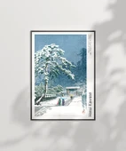 Çerçevesiz Poster Hasui Kawase Ikegami'deki Honmonji Tapınağı thumbnail 6